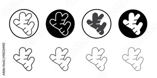 Turmeric root icon simple vector symbol