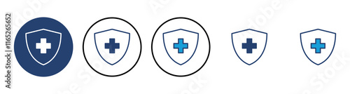 Health insurance icon vector. Insurance health document icon