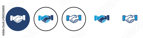 Handshake icon vector. business handshake. contact agreement