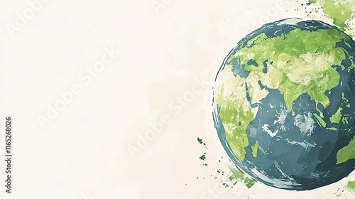 Illustrated Earth Background for Business Presentations and Projects
