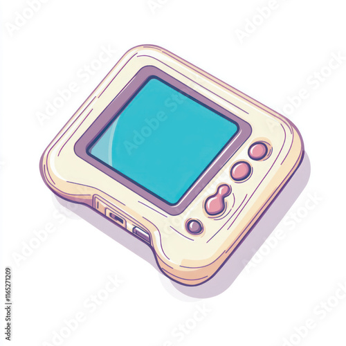 side view of a minimalist stick console game