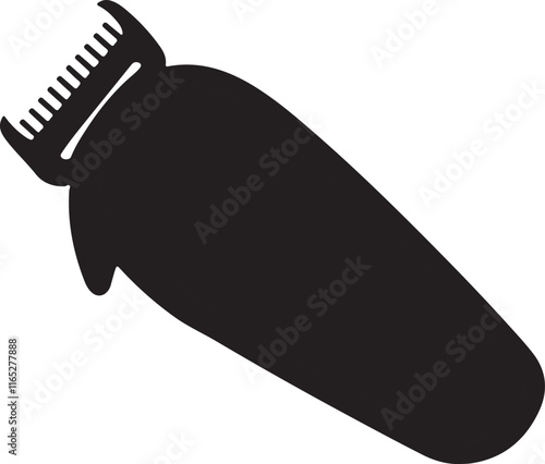 clipper comb, hair clipper icon silhouette vector style with white background