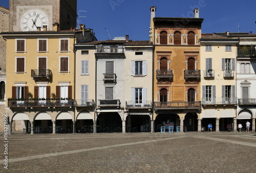 Victory square architecture and prospective in the center of Lodi, Lombardy, Italy photo