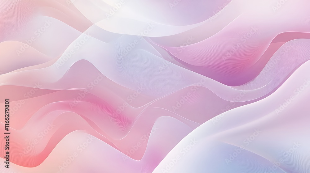 Obraz premium Abstract Pink and White Wave Pattern Design