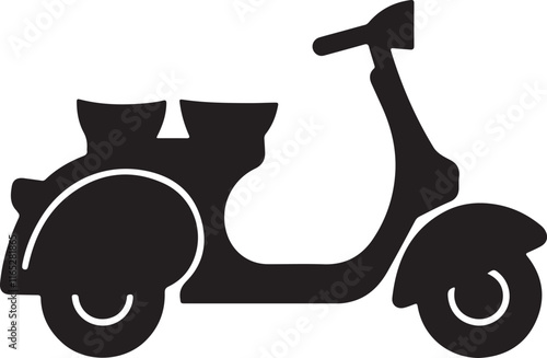 scooter vector illustration, scooter icon silhouette vector style