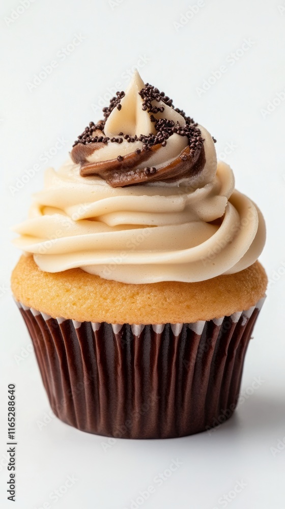 A Delectable Whipped Cream Cupcake with Chocolate Sprinkles: A Sweet Treat for the Senses A Delectable Whipped Cream Cupcake with Chocolate Sprinkles: A Sweet Treat for the Senses