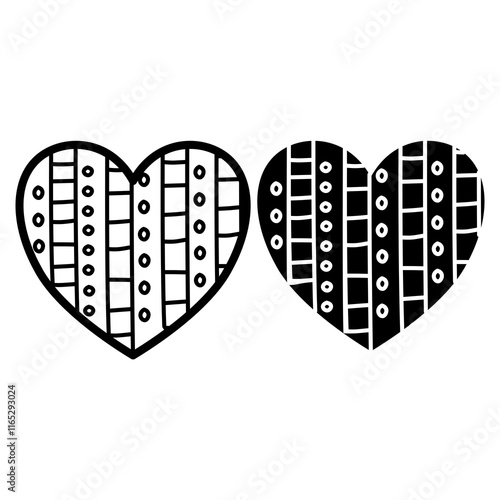 heart with pattern 