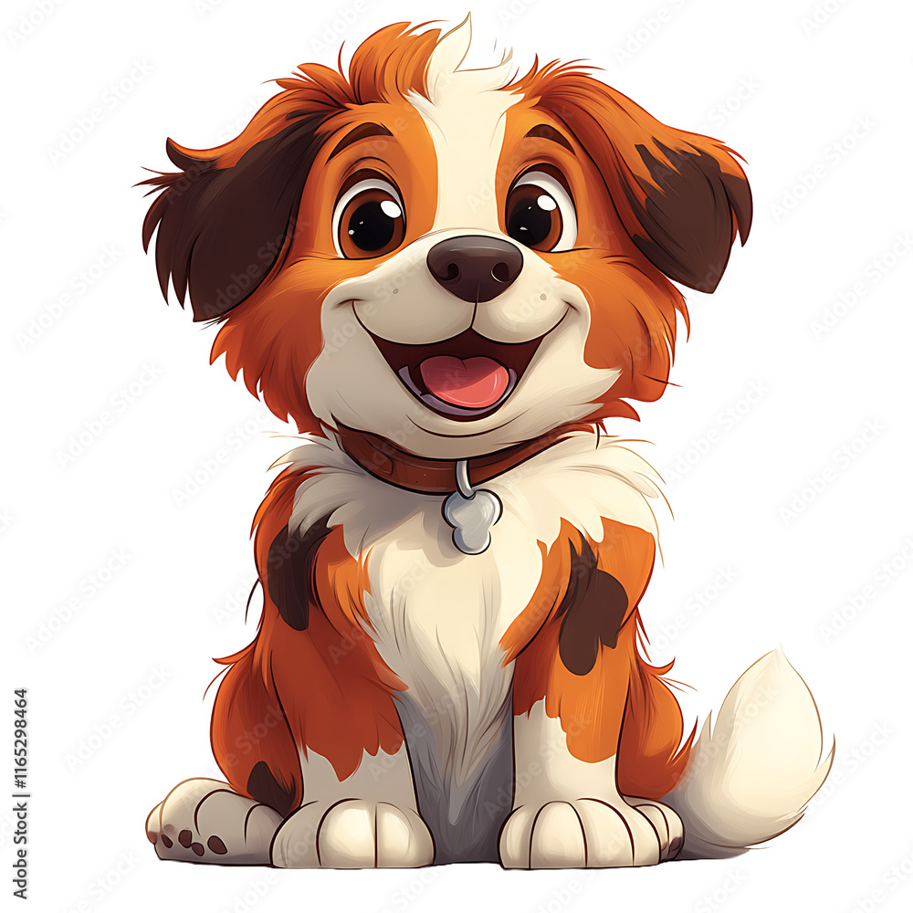 Abstract dog art sketch isolated on transparent background