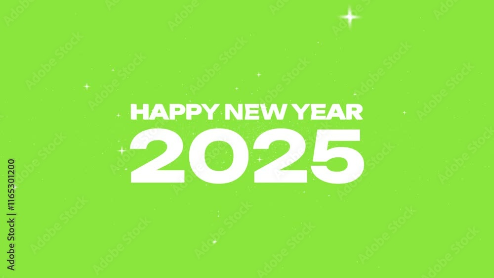 During the New Year's Eve countdown celebration, a 4K loop seamless of fireworks for the year 2025 is displayed in the sky at night.