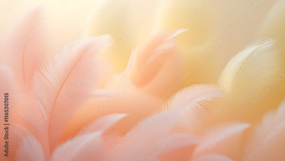 Blurry feather texture in warm peach and cream tones, creating a serene and ethereal mood. Great for soft, minimalistic designs or nature-inspired concepts for collections. Blurry feather texture in warm peach and cream tones, creating a serene and ethereal mood. Great for soft, minimalistic designs or nature-inspired concepts for collections.