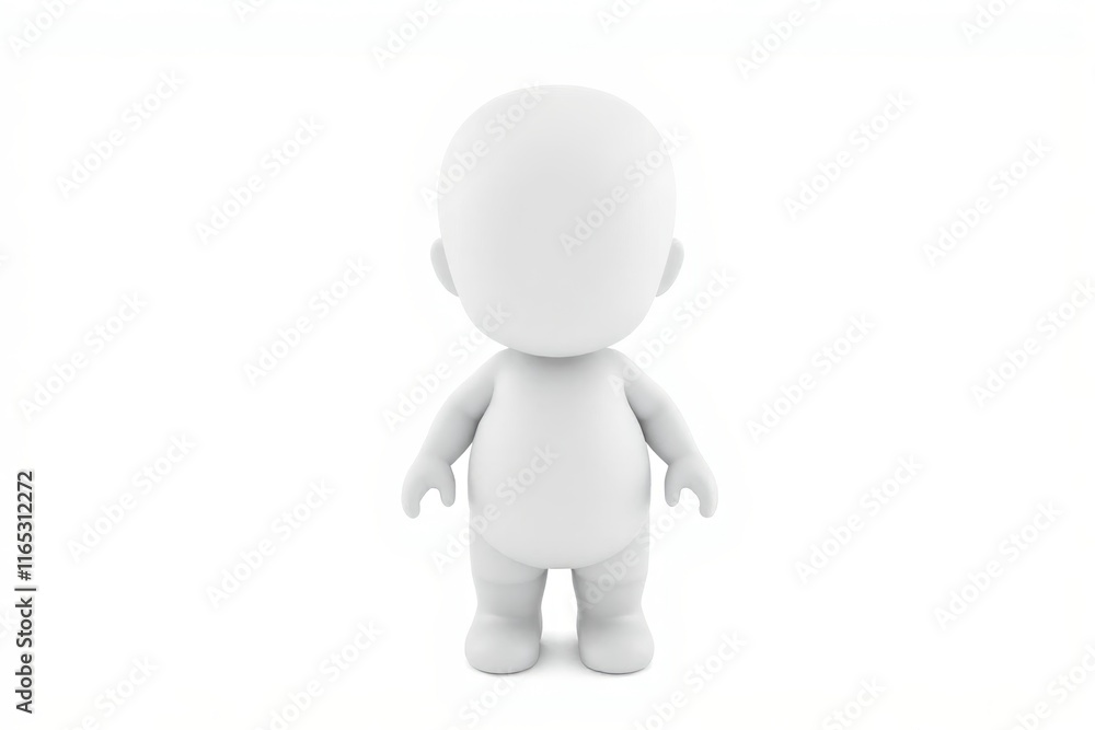 a close up of a small white person standing on a white surface a close up of a small white person standing on a white surface