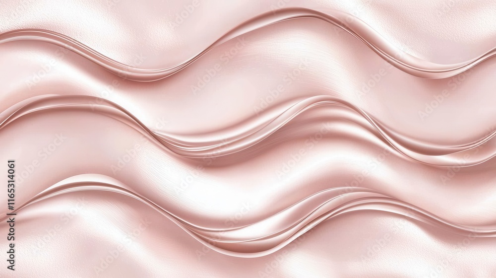 Obraz premium Elegant flowing pink silk texture digital art abstract design soft aesthetic high-resolution luxurious concept