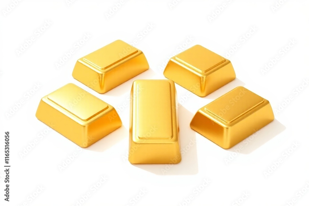 a close up of a group of gold bars on a white surface a close up of a group of gold bars on a white surface
