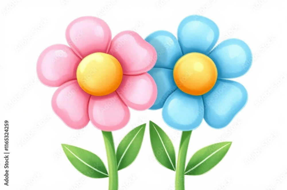 there are two flowers that are standing next to each other there are two flowers that are standing next to each other