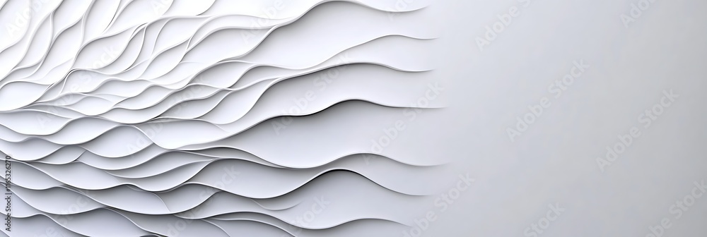 Naklejka premium minimalist concentric circles in white with light shadows