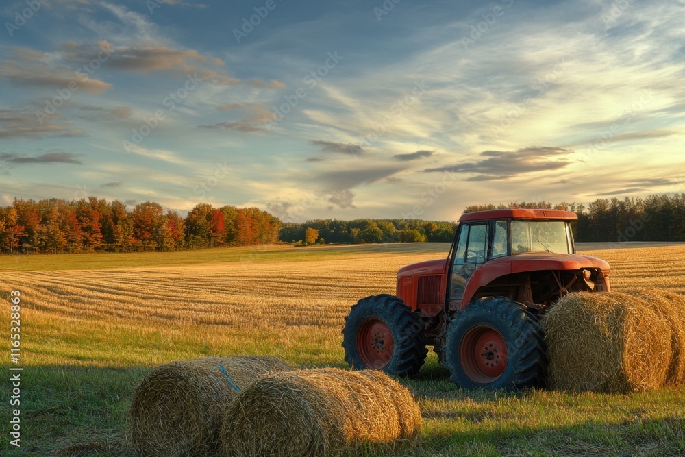 Obraz premium tractor in field