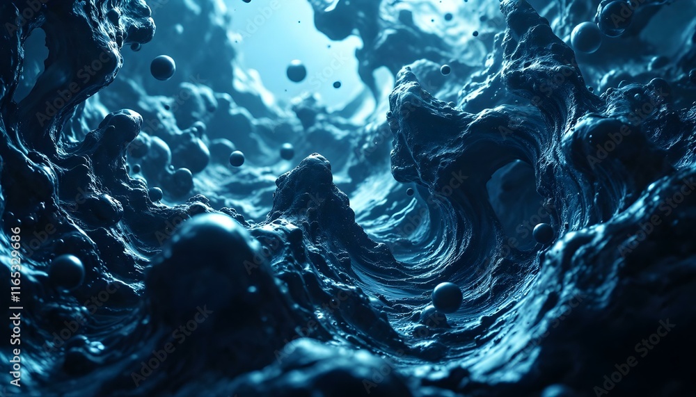 Abstract 2D and 3D Fusion Composition