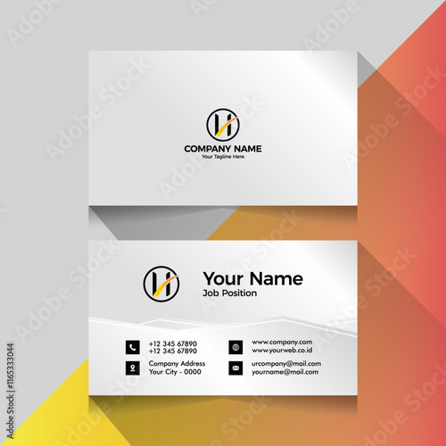 White grey gradient card template