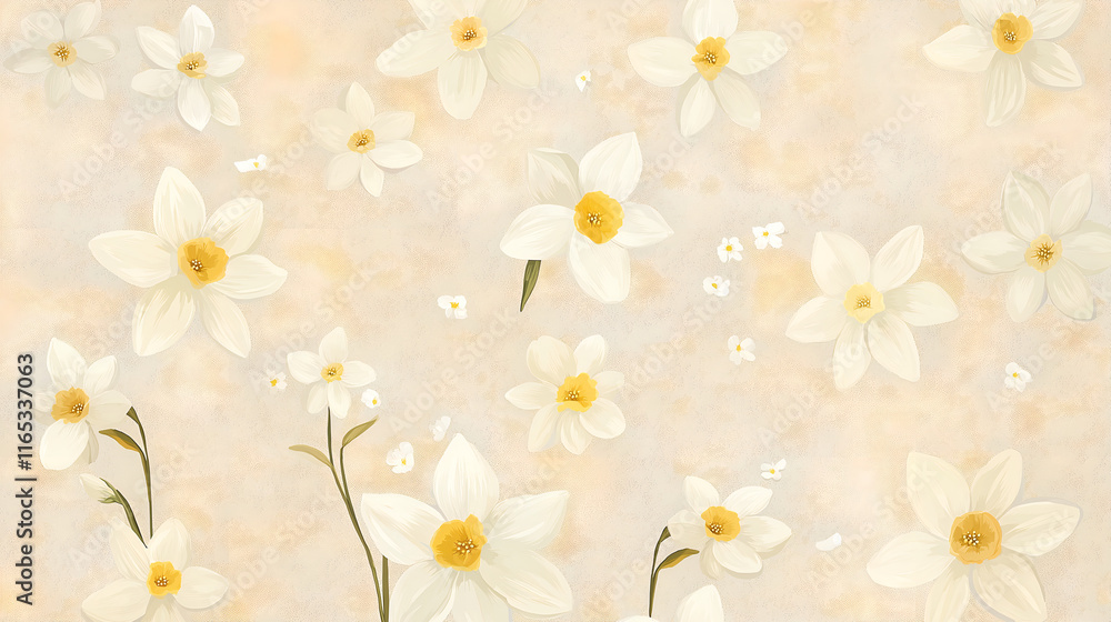 Seamless white floral with leaves pattern for fabric design. Seamless white floral with leaves pattern for fabric design.