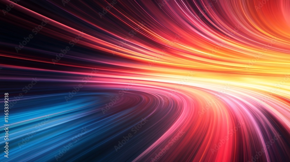 Colorful light trails creating a sense of speed and motion Colorful light trails creating a sense of speed and motion