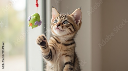 Kitten Playing with Toy