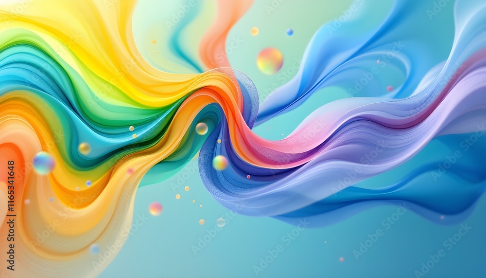 Abstract Composition Symbolizing Unity and Diversity