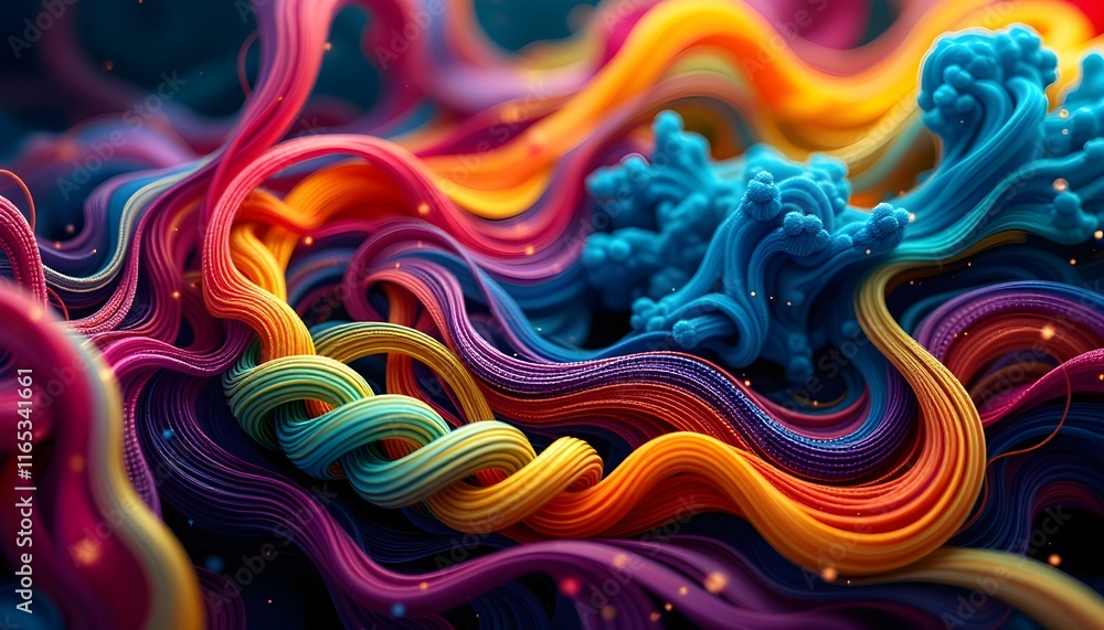 Abstract Composition Symbolizing Unity and Diversity
