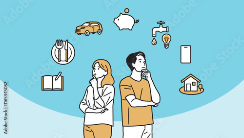 生活費について上を向いて考える人