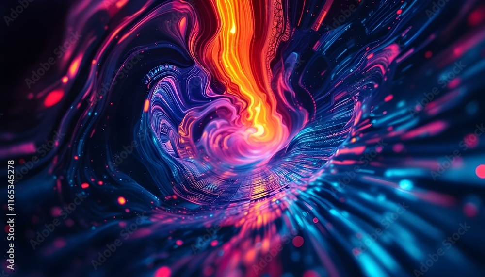 Abstract Composition with Depth and Perspective