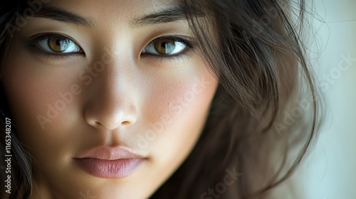 Wallpaper Mural Close-up Portrait of a Young Woman with Striking Eyes Torontodigital.ca