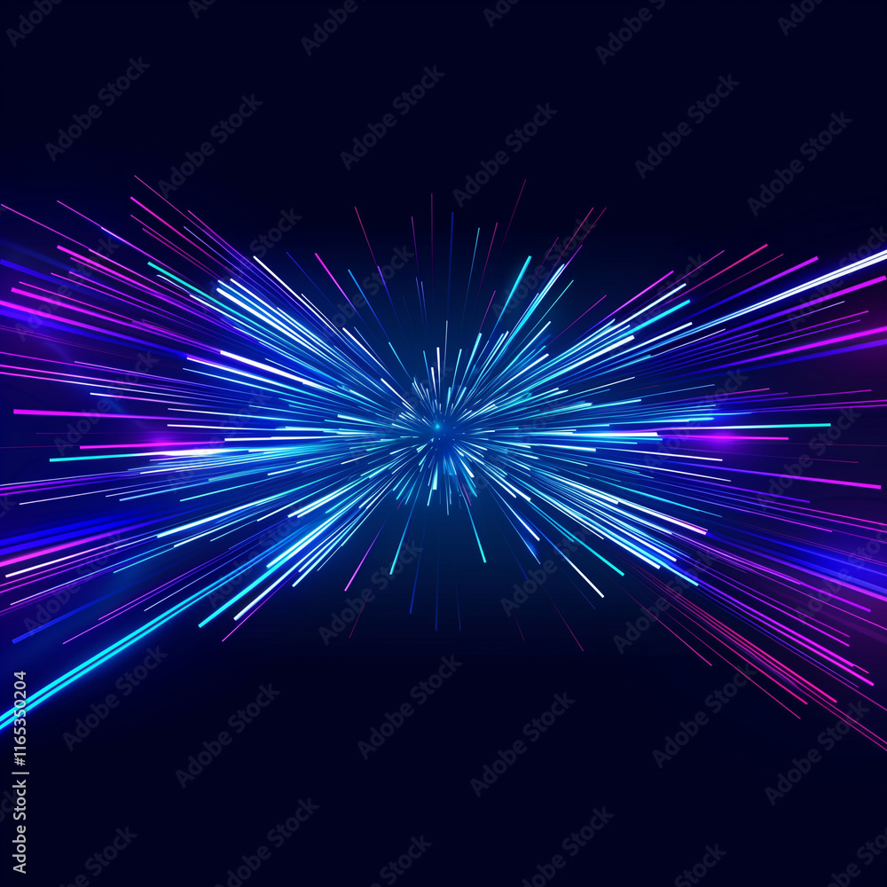Fototapeta premium Center-scattered speed-sensitive rays