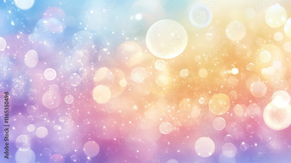Floating bubbles in soft hues create a calming retro gradient look Floating bubbles in soft hues create a calming retro gradient look