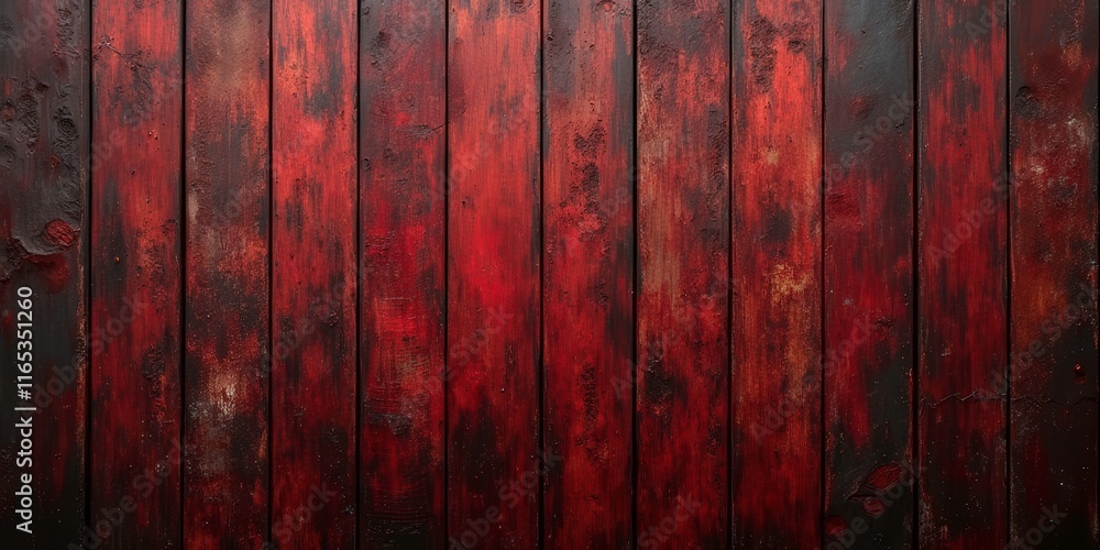 Fototapeta premium Crimson Wooden Plank Background 
