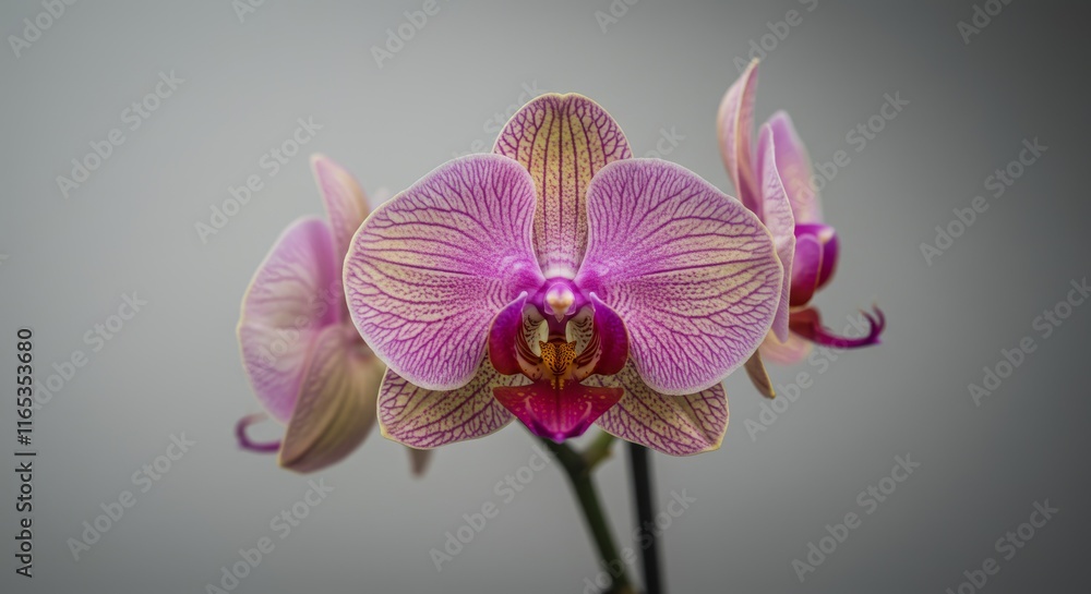 Fototapeta premium Orchids on a lake, flowers in water, colorful flowers