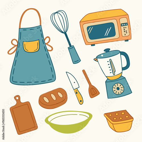 kitchen items illustrtion