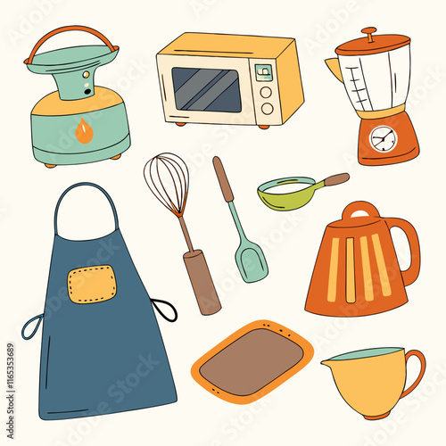 kitchen items illustrtion