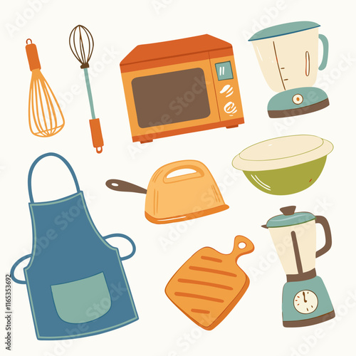 kitchen items illustrtion
