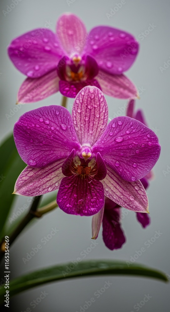 Fototapeta premium Orchids on a lake, flowers in water, colorful flowers