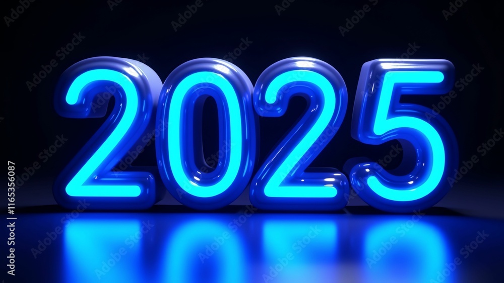 2025 New Year Neon Number Background
2025 New Year Neon Number Background