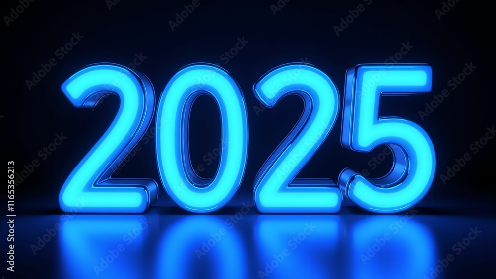 2025 New Year Neon Number Background
2025 New Year Neon Number Background