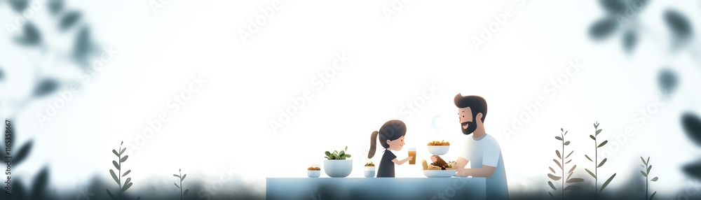 A family enjoying plantbased protein dishes at a contemporary dining table A family enjoying plantbased protein dishes at a contemporary dining table