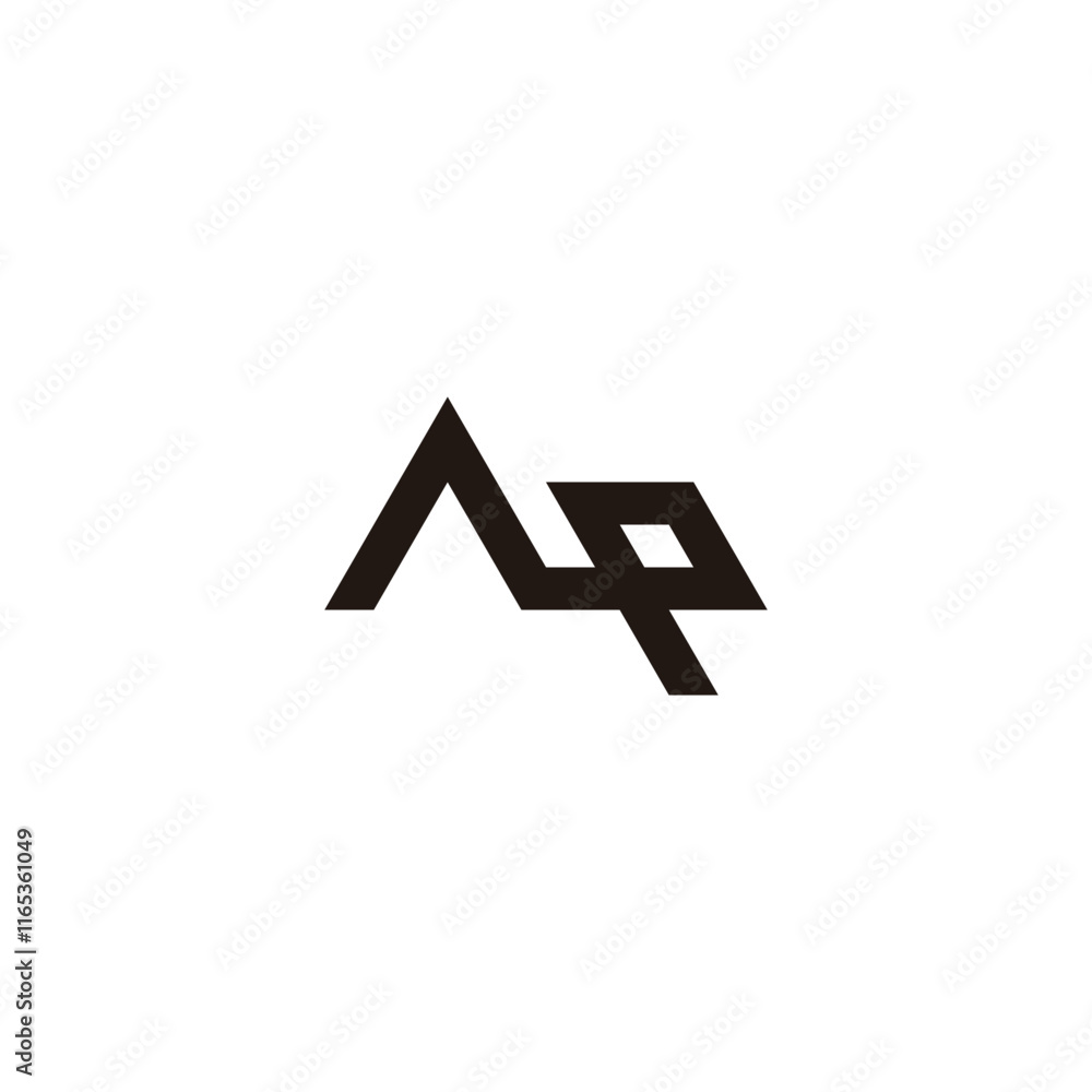 Letter Ap triangle geometric symbol simple logo vector Letter Ap triangle geometric symbol simple logo vector