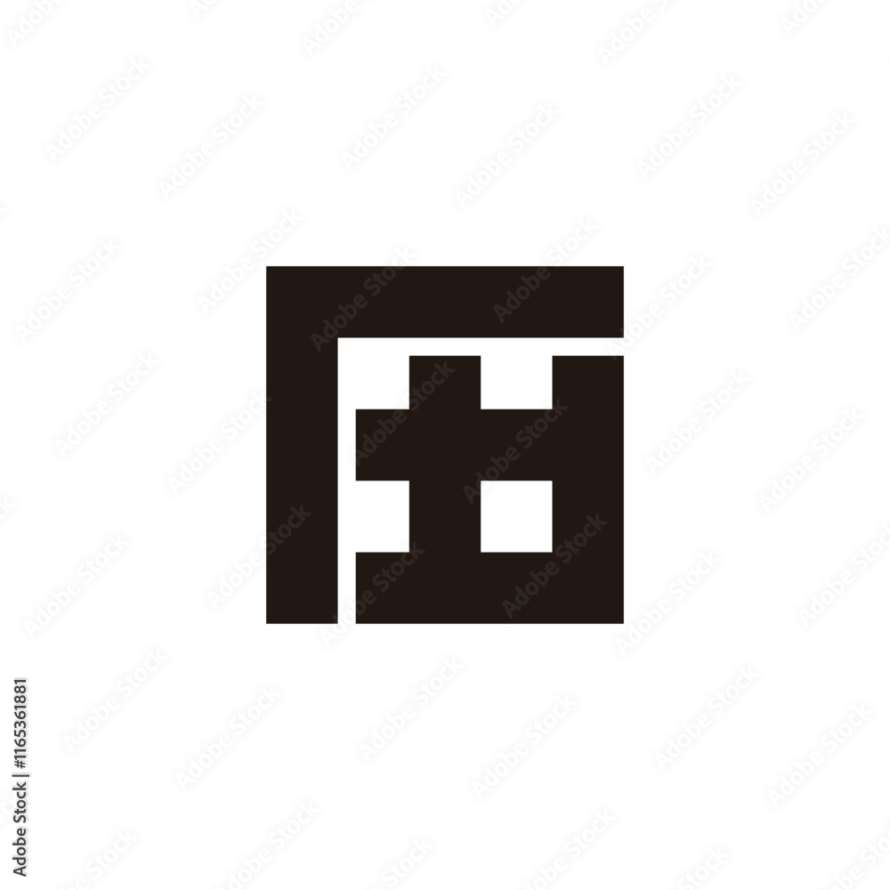 Letter r window, square geometric symbol simple logo vector Letter r window, square geometric symbol simple logo vector