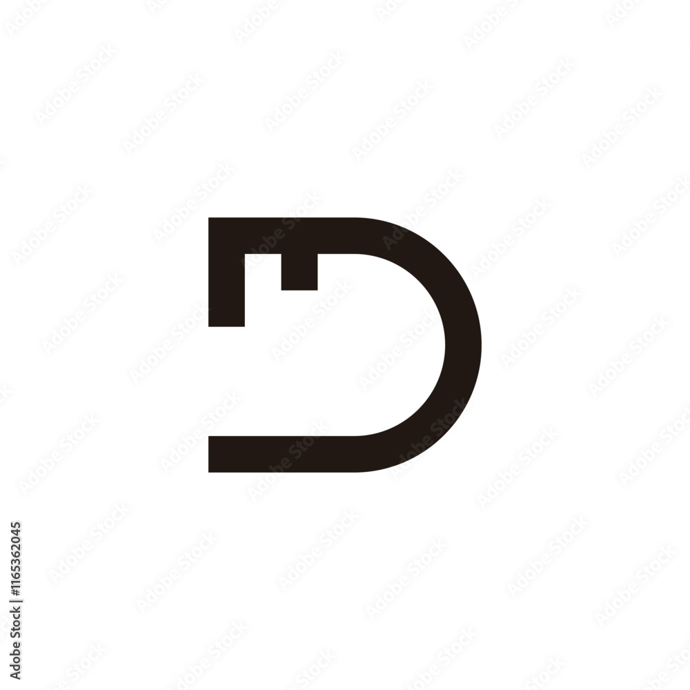 Letter D key geometric symbol simple logo vector Letter D key geometric symbol simple logo vector
