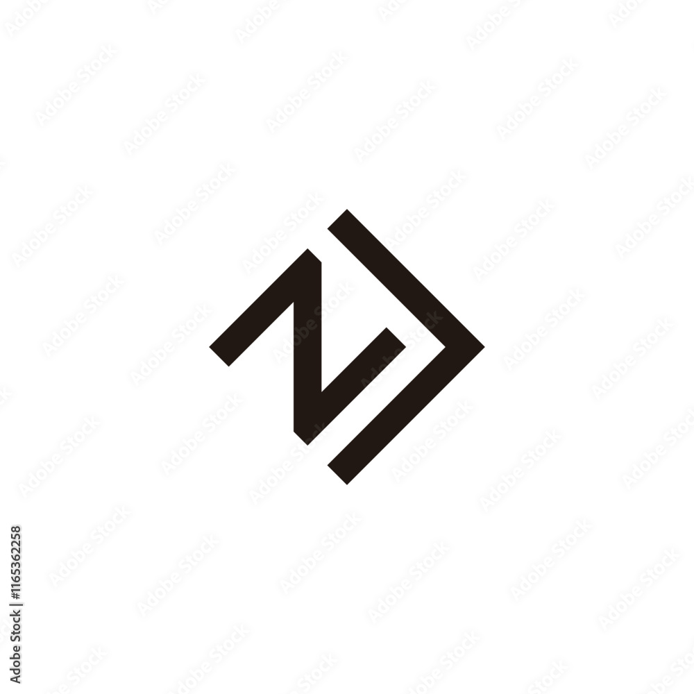 Letter Z pointer geometric symbol simple logo vector Letter Z pointer geometric symbol simple logo vector
