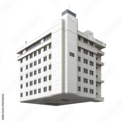 Wallpaper Mural Modern Architectural Design of a Minimalist White Building with Clean Lines and Geometric Shapes Set Against a Bright White Background Torontodigital.ca