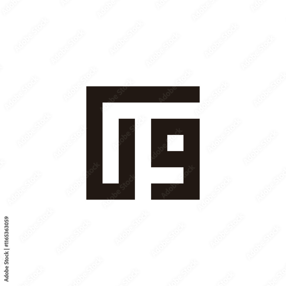 Letter G g square, line geometric symbol simple logo vector Letter G g square, line geometric symbol simple logo vector