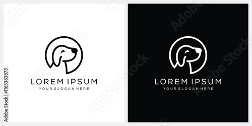 simple dog logo design graphic vector template 
