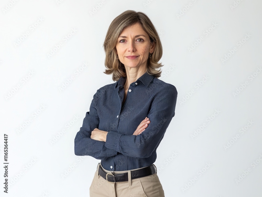 Woman in casual outdoor clothing Woman in casual outdoor clothing