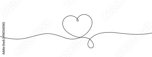heart line art vector illustration with transparent background editable stroke.

